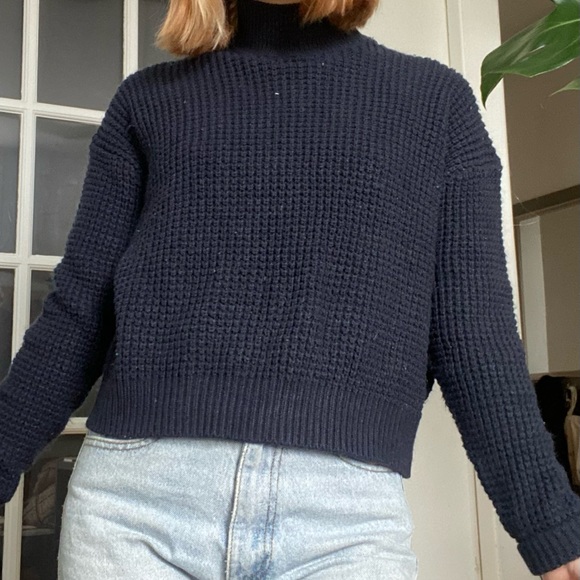Frank and Oak Navy Mockneck - Picture 2 of 3